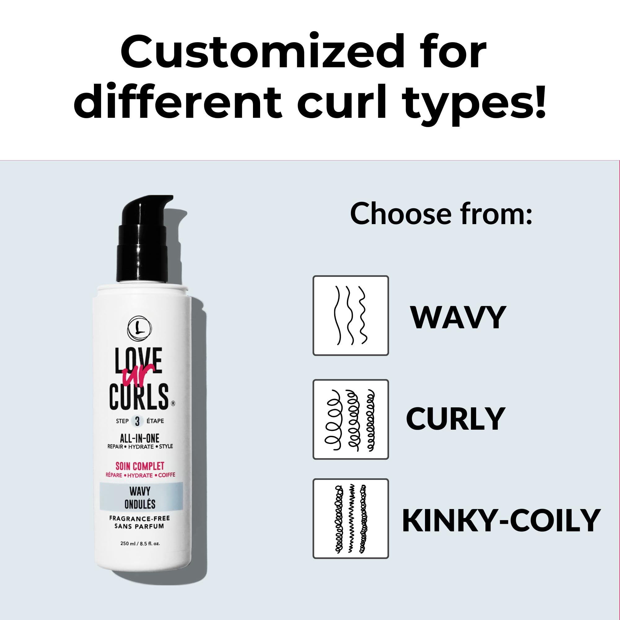 Love Ur Curls shea butter enriched formula nourishes curls