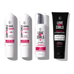 Love Ur Curls Gentle Shampoo pour bottle for gentle cleansing and hydration.