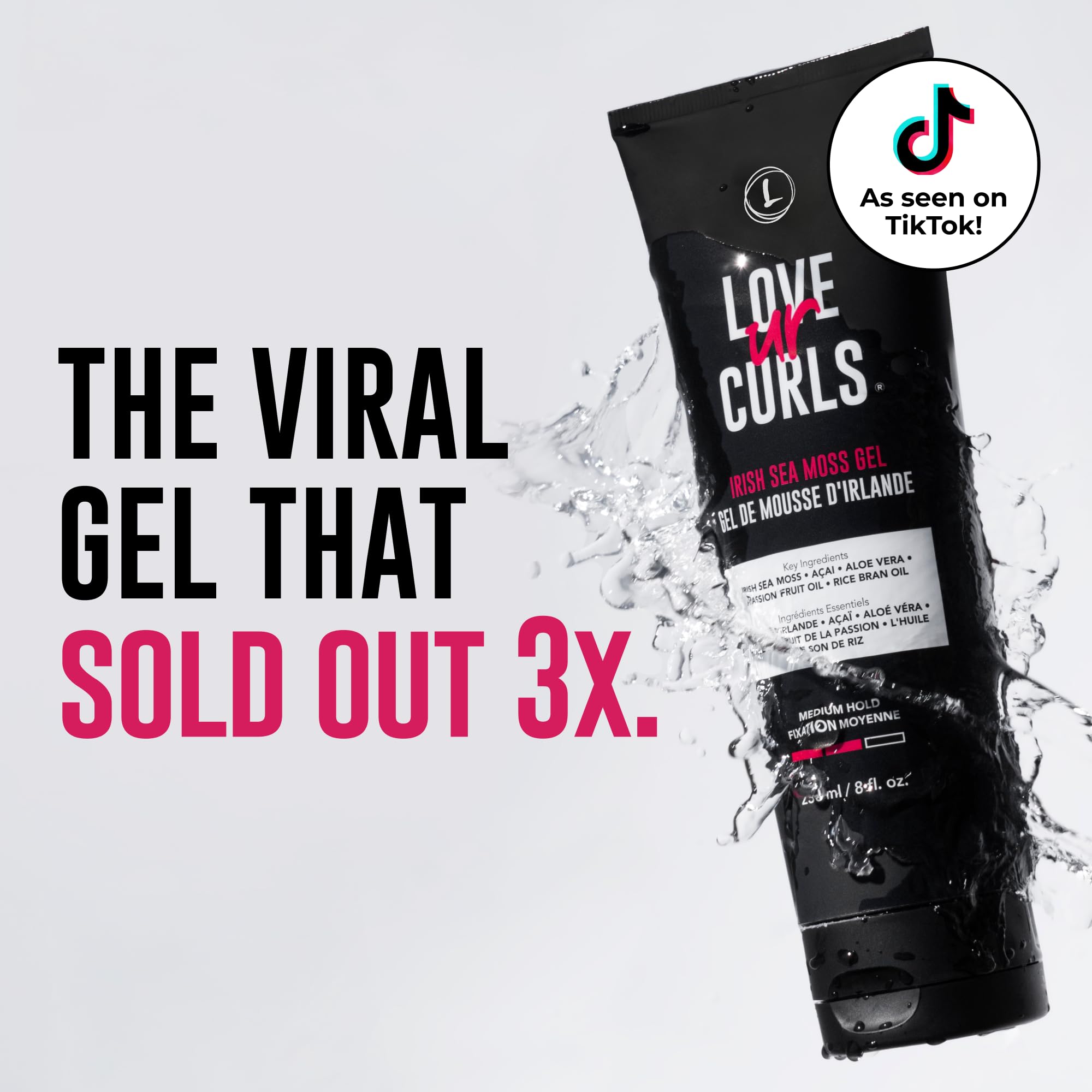 Love Ur Curls brand image emphasizes vegan and cruelty-free status.