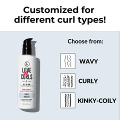 Love Ur Curls rizos definidos y con aspecto natural sin crujido.
