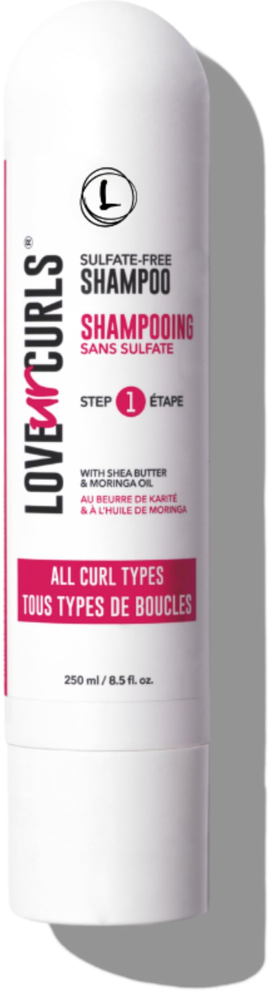 Love Ur Curls Shampoo bottle showcasing gentle, sulfate-free cleansing for curls