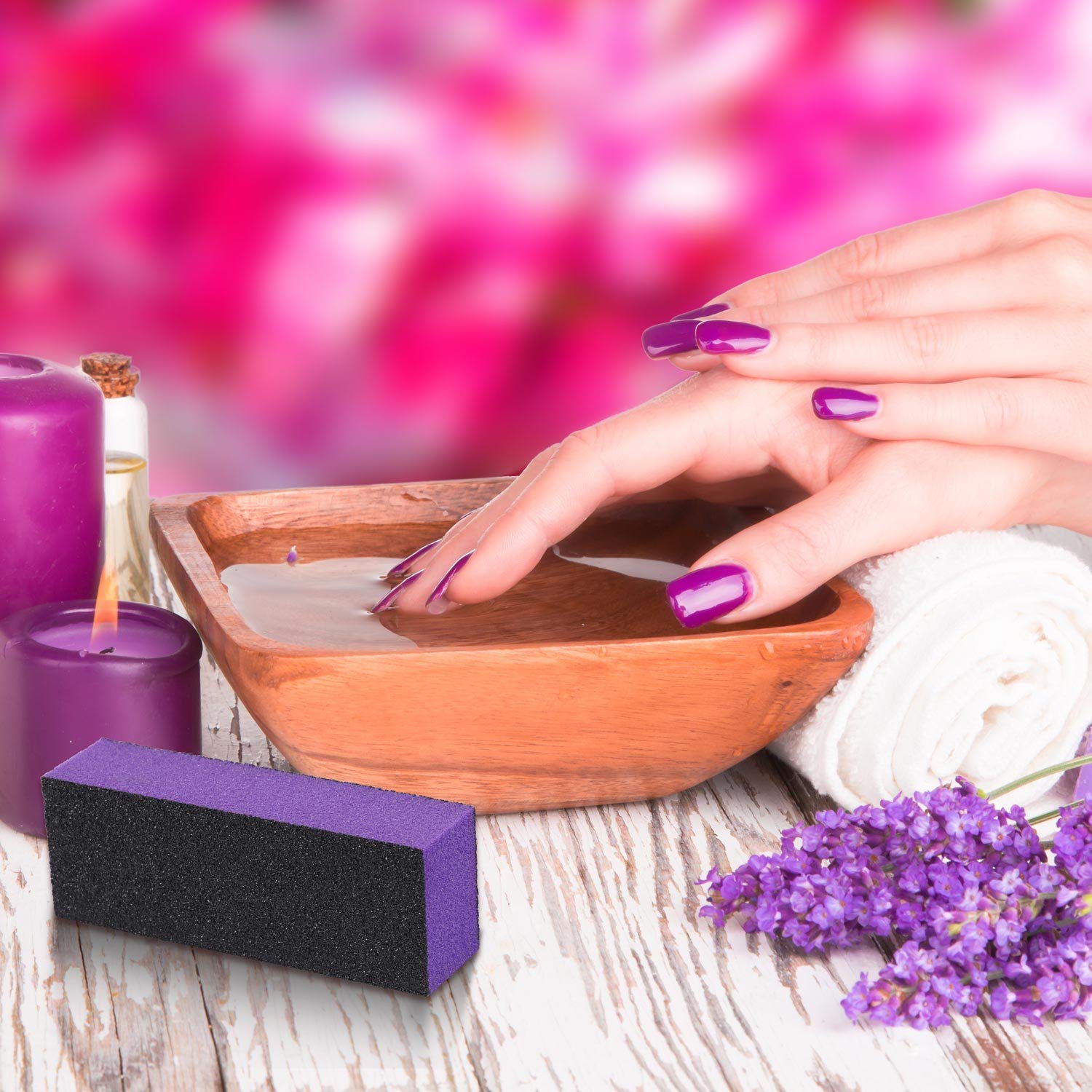 LoveBB 20‑piece nail buffer pack for home or salon use