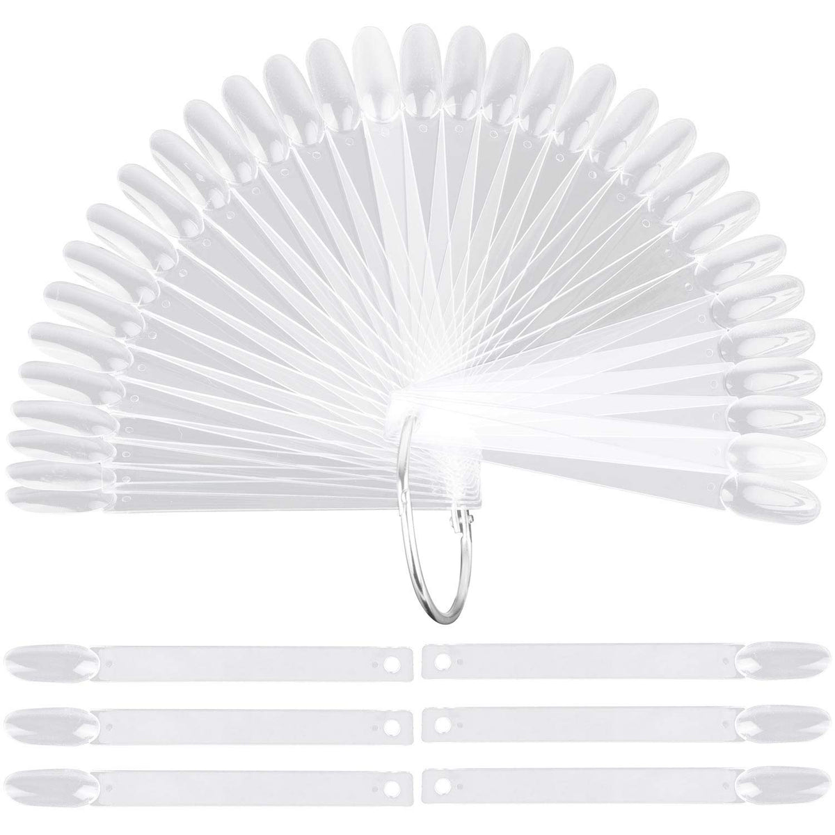 LoveBB oval nail swatch sticks on a ring for easy color comparison.
