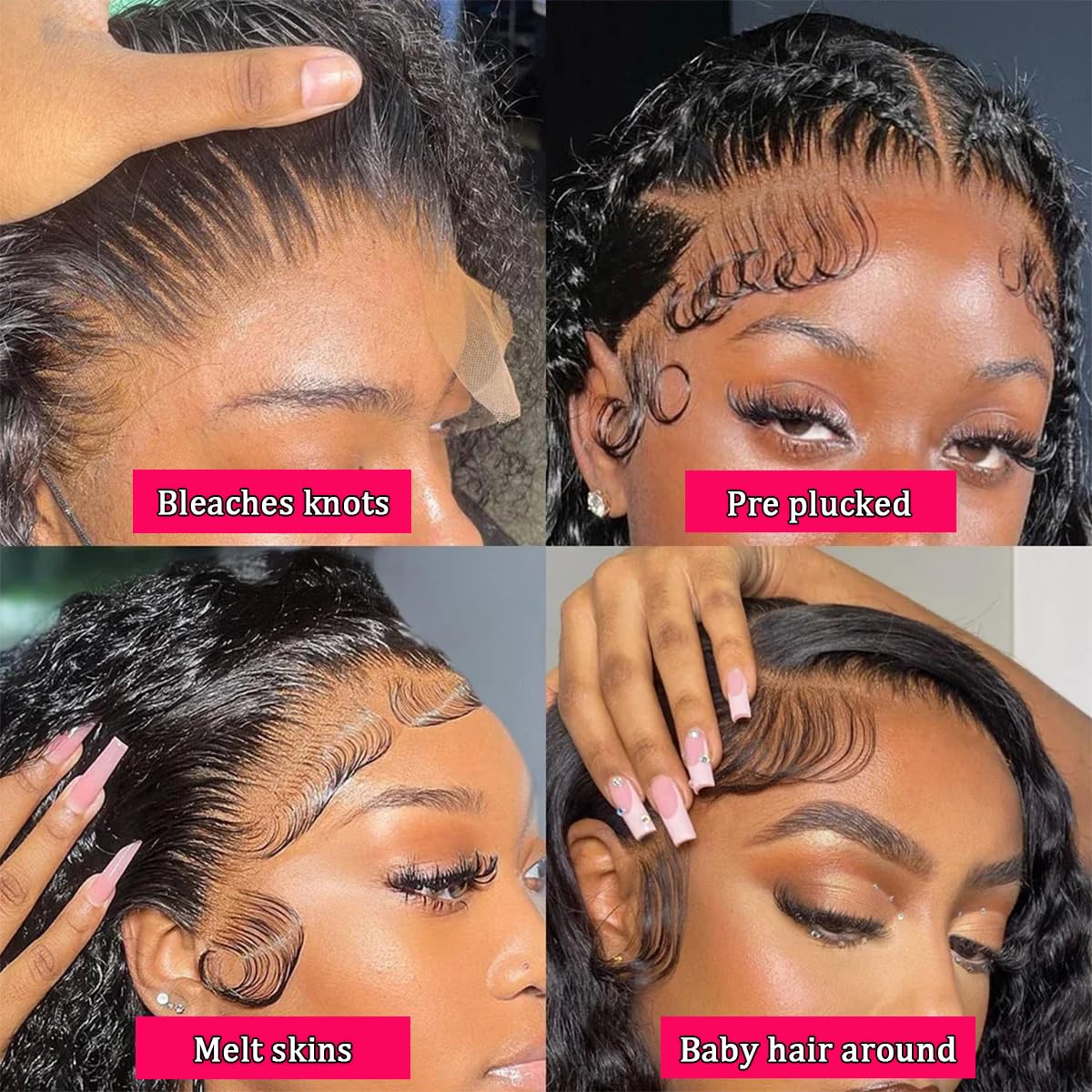 Lovelyworld Deep Wave Lace Front Wig 13x4 HD lace for seamless forehead coverage