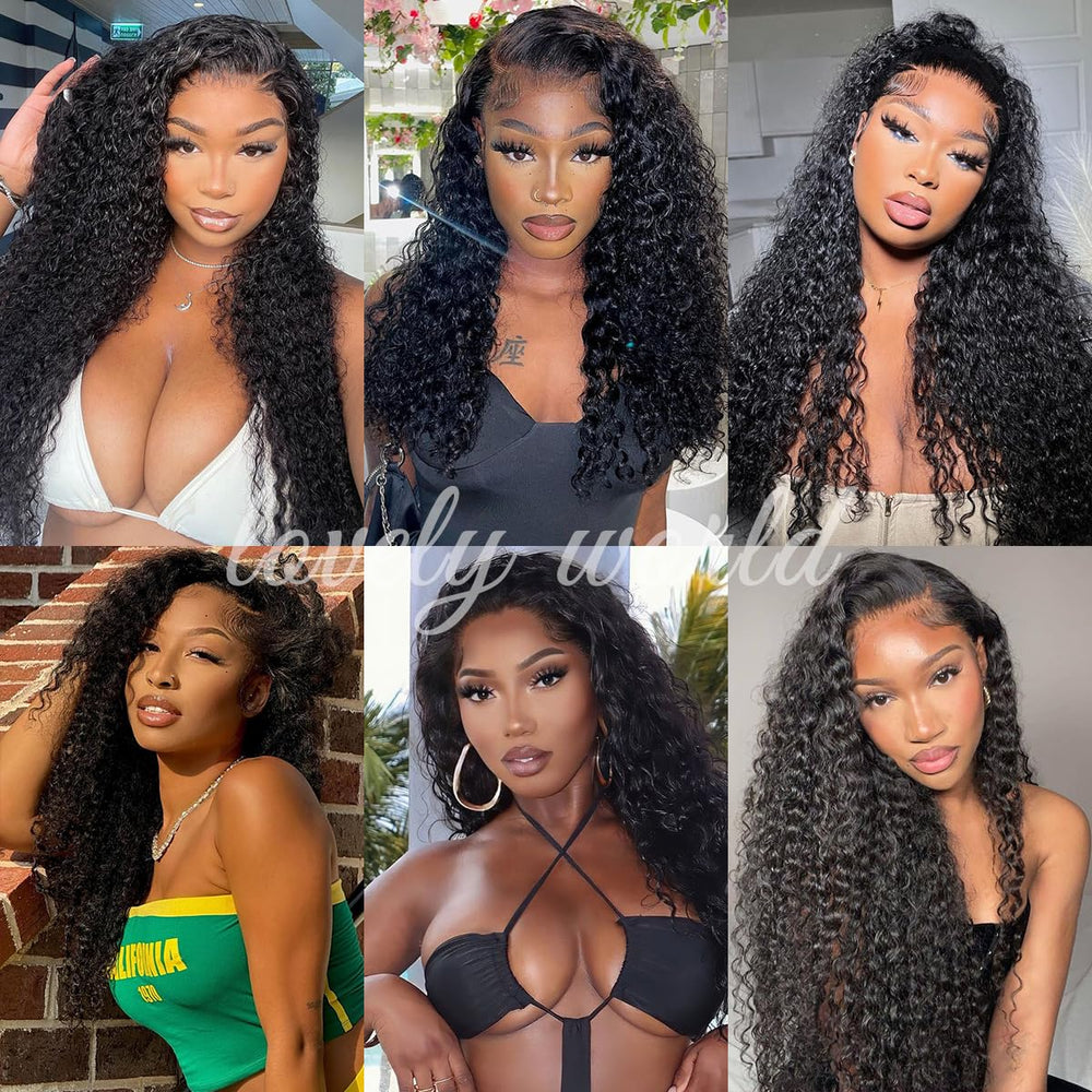 Lovelyworld Deep Wave Lace Front Wig packaging and care-ready design for long wear