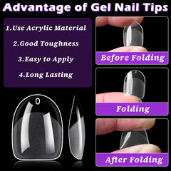LoveOurHome 15 sizes included for most finger nails with 360pc kit.