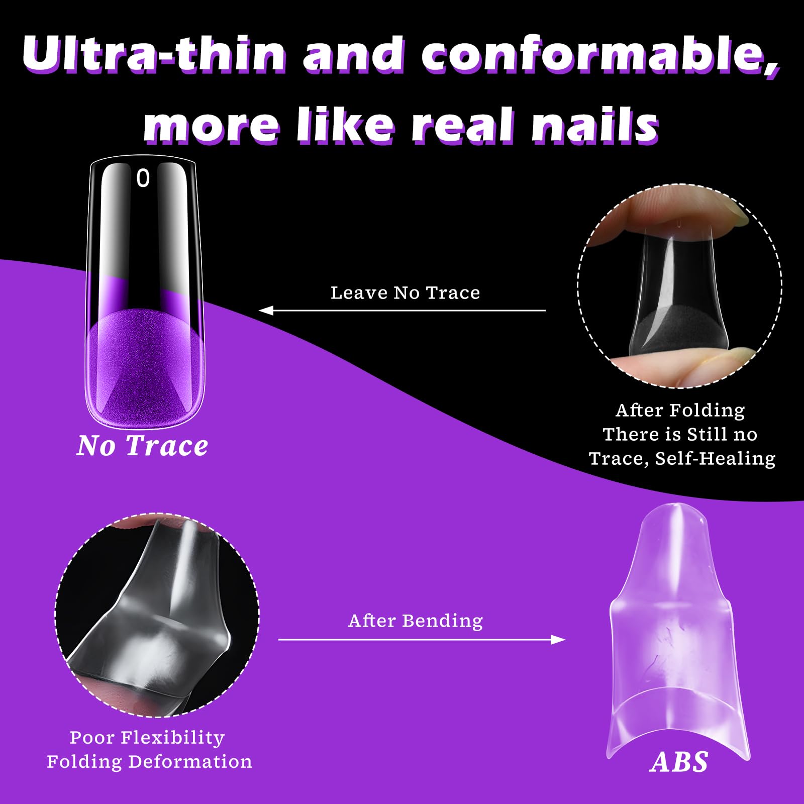 LoveOurHome easy-apply nails with strong adhesion for quick at-home manicures.