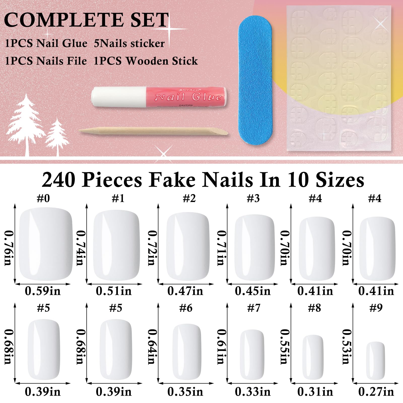LoveOurHome nail glue tube and stickers for secure, tidy application.