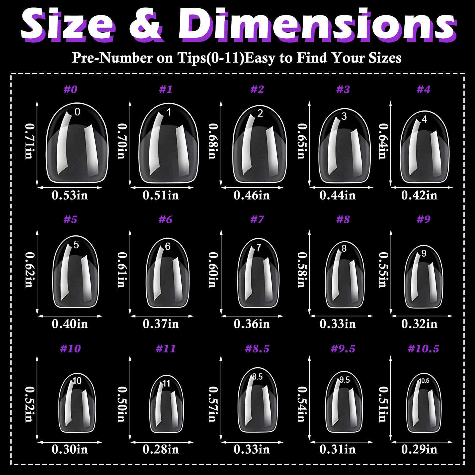 LoveOurHome short oval tips shown during easy glue application for salon or home use.