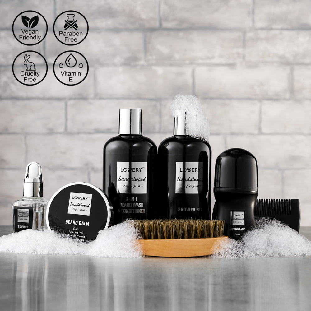 Lovery beard wash conditioner and shower gel set, keeps skin clean and refreshed
