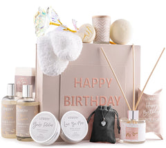LOVERY birthday gift box front view, ideal for celebratory gifting.