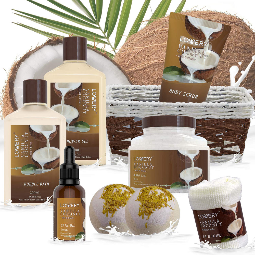 Lovery-body-oil: nourishing coconut oil blend for smooth, hydrated skin.
