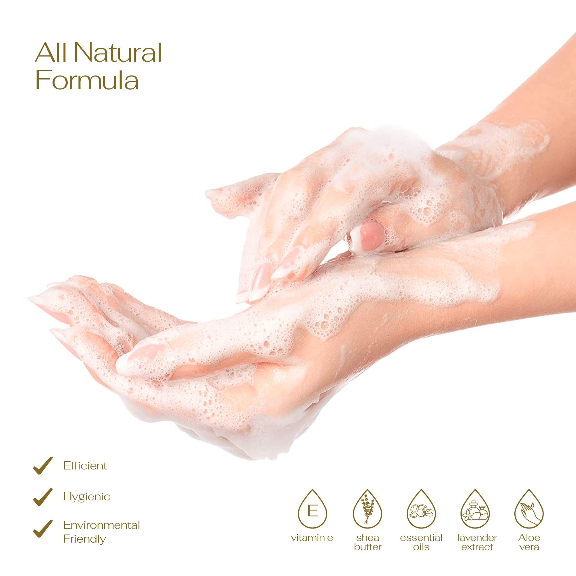 LOVERY Hands washing with foaming soap and gentle moisturizers