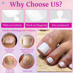 LoveOurHome adhesive tabs enable easy, residue-free toe nail applications.