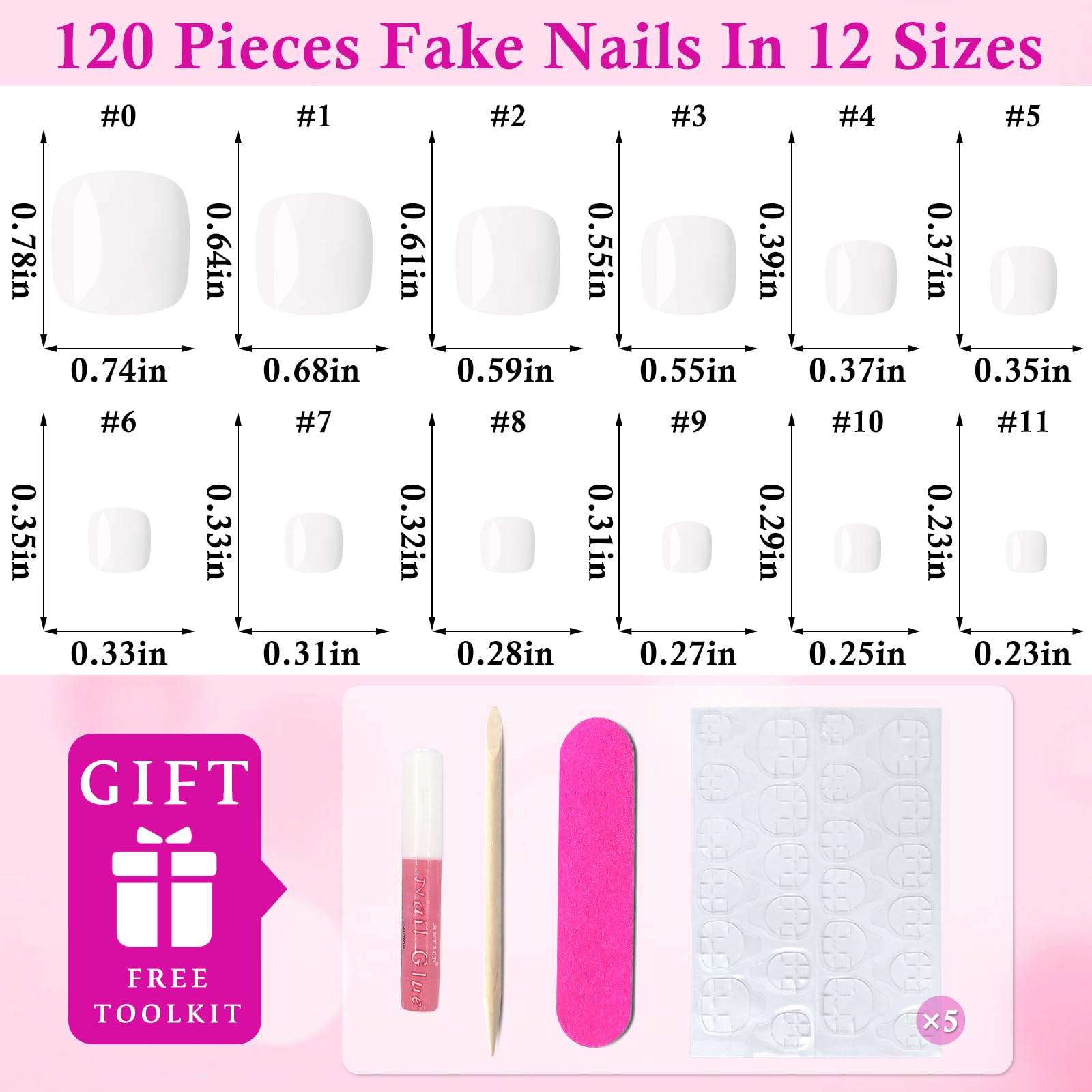 LoveOurHome short square white toenails provide a clean, elegant shape for everyday wear.