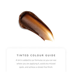 Loving Tan color guide shows where to apply for even, streak-free results.