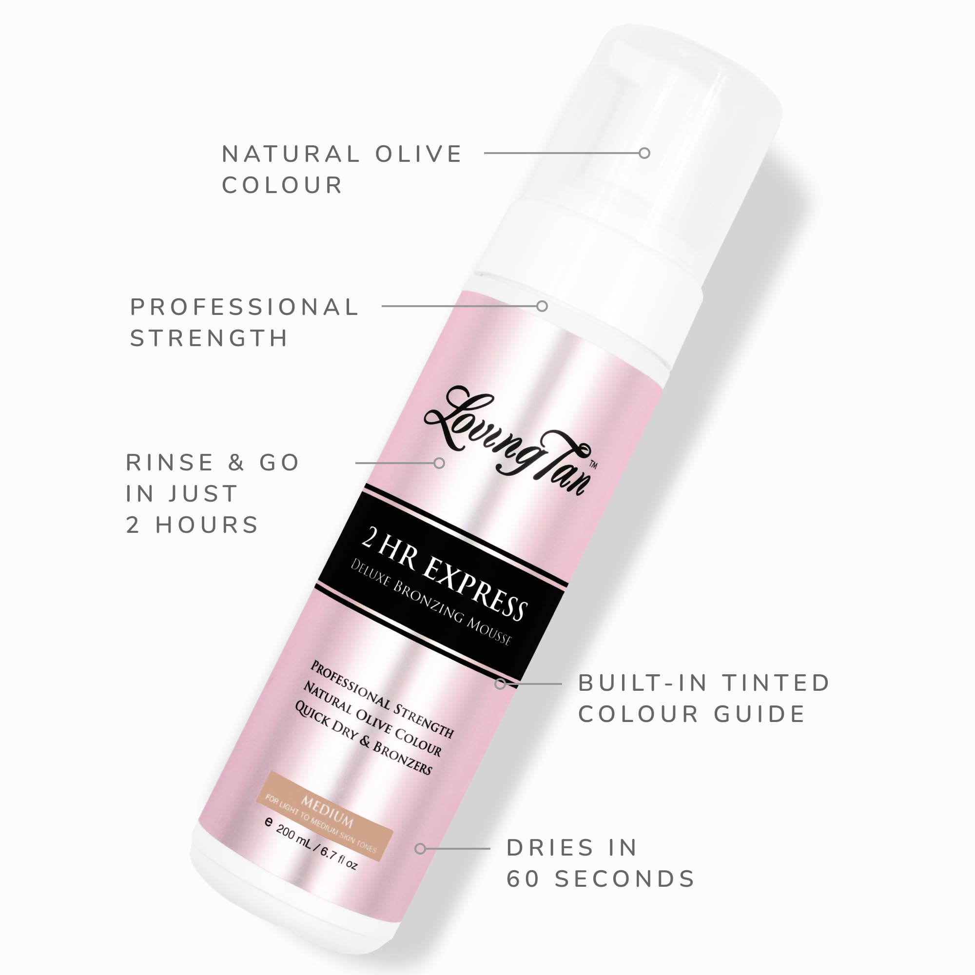 Loving Tan 2 HR Express color guide bronzer on skin for even tone