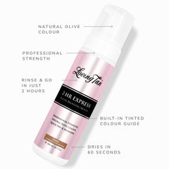 Color guide foam visible on skin to guide a streak-free finish