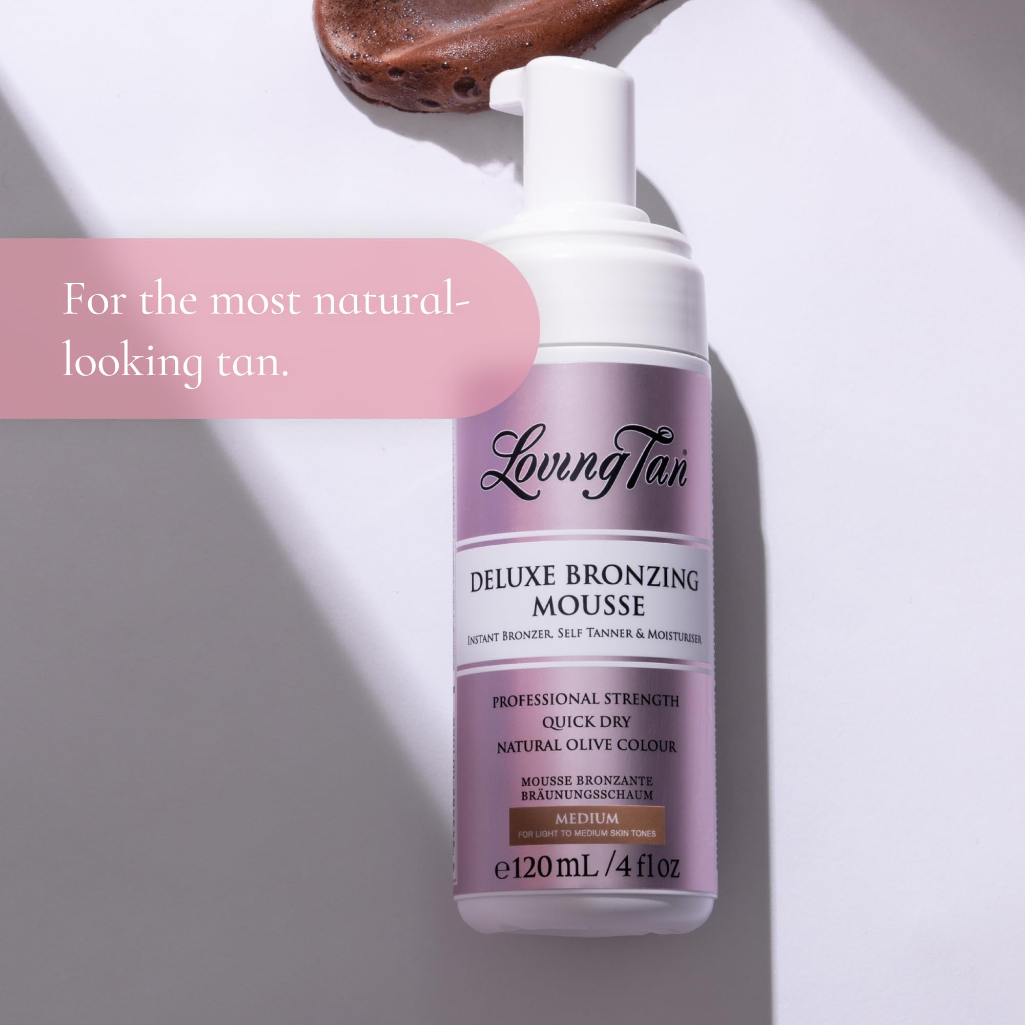 Loving Tan Deluxe 24 hour color development previews deeper shade after rinse