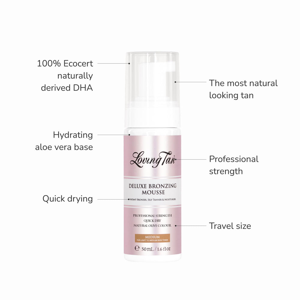 Loving Tan's color guide technology supports streak-free, even tanning