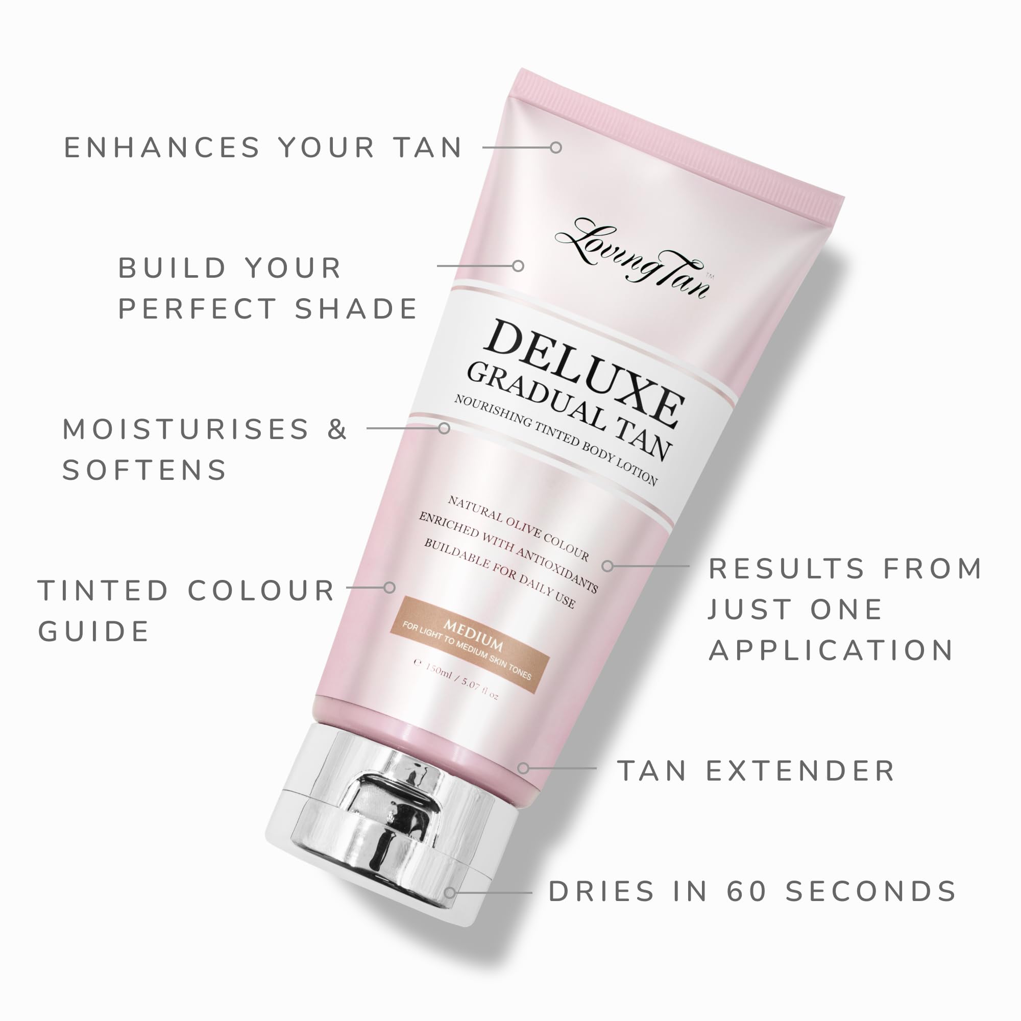 Loving Tan Deluxe Gradual Tan Lotion every-other-day use extends tan longevity.