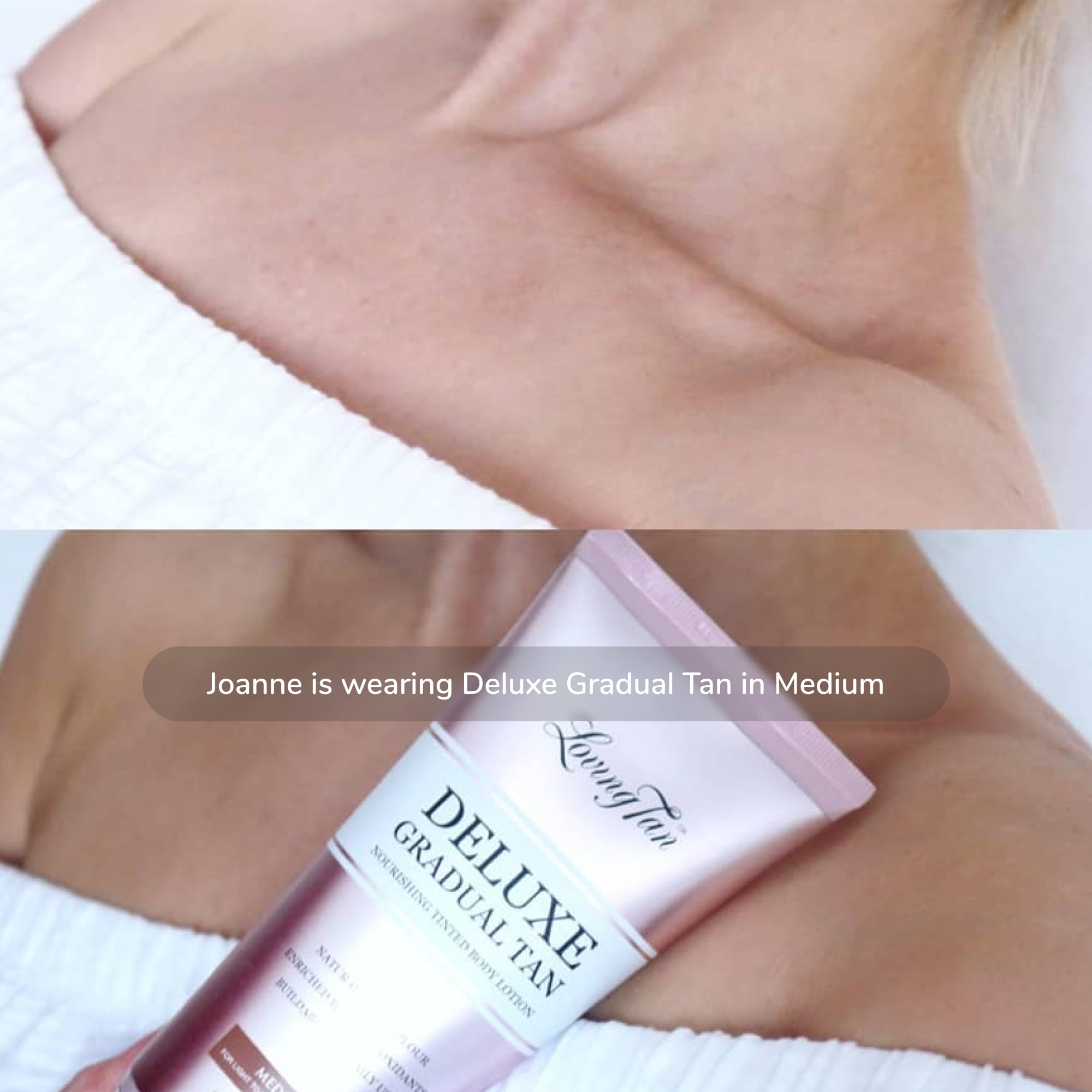 Loving Tan Deluxe Gradual Tan Lotion shea butter nourishes skin during tanning.