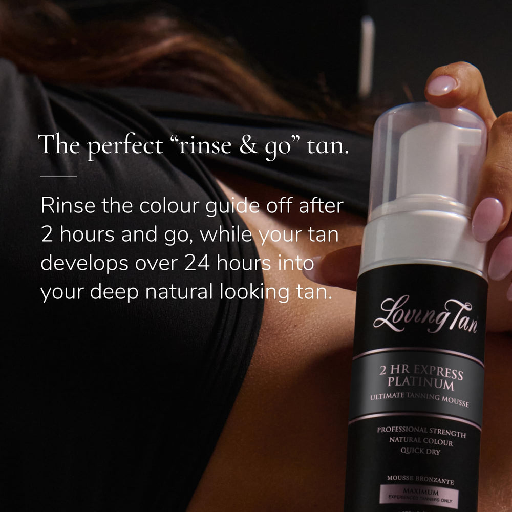 Loving Tan Platinum 2 HR Express Australian formula sign on label