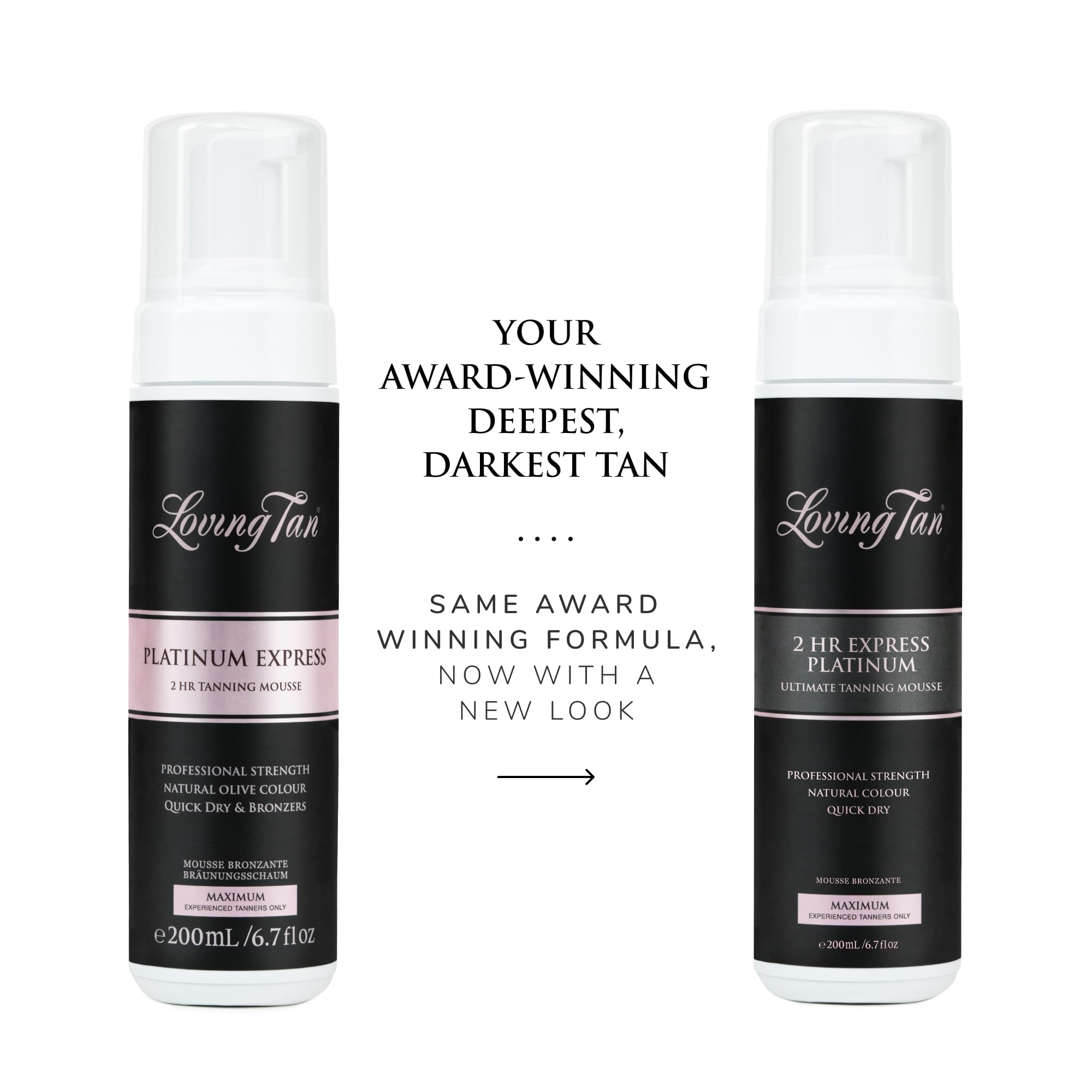 Loving Tan Platinum 2 HR Express foam demonstrates quick-dry texture for easy application