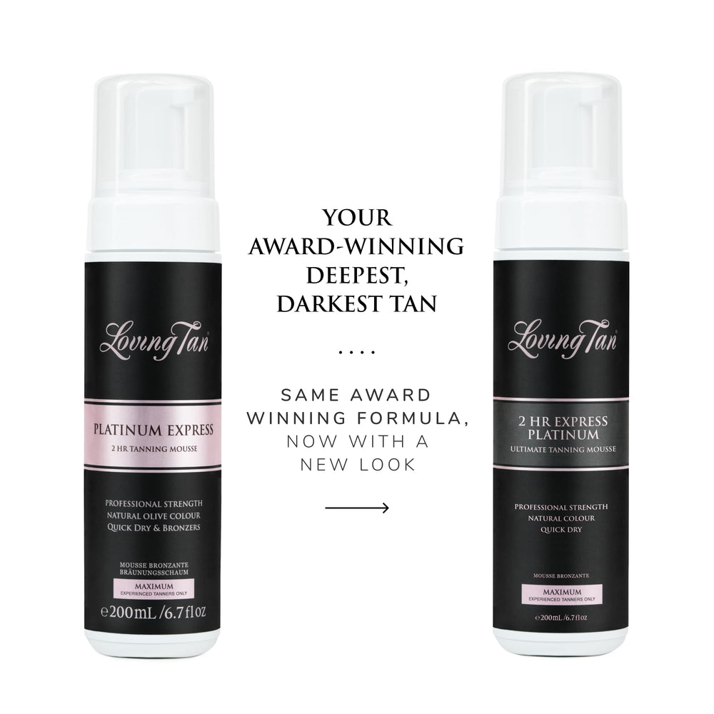 Loving Tan Platinum 2 HR Express foam demonstrates quick-dry texture for easy application