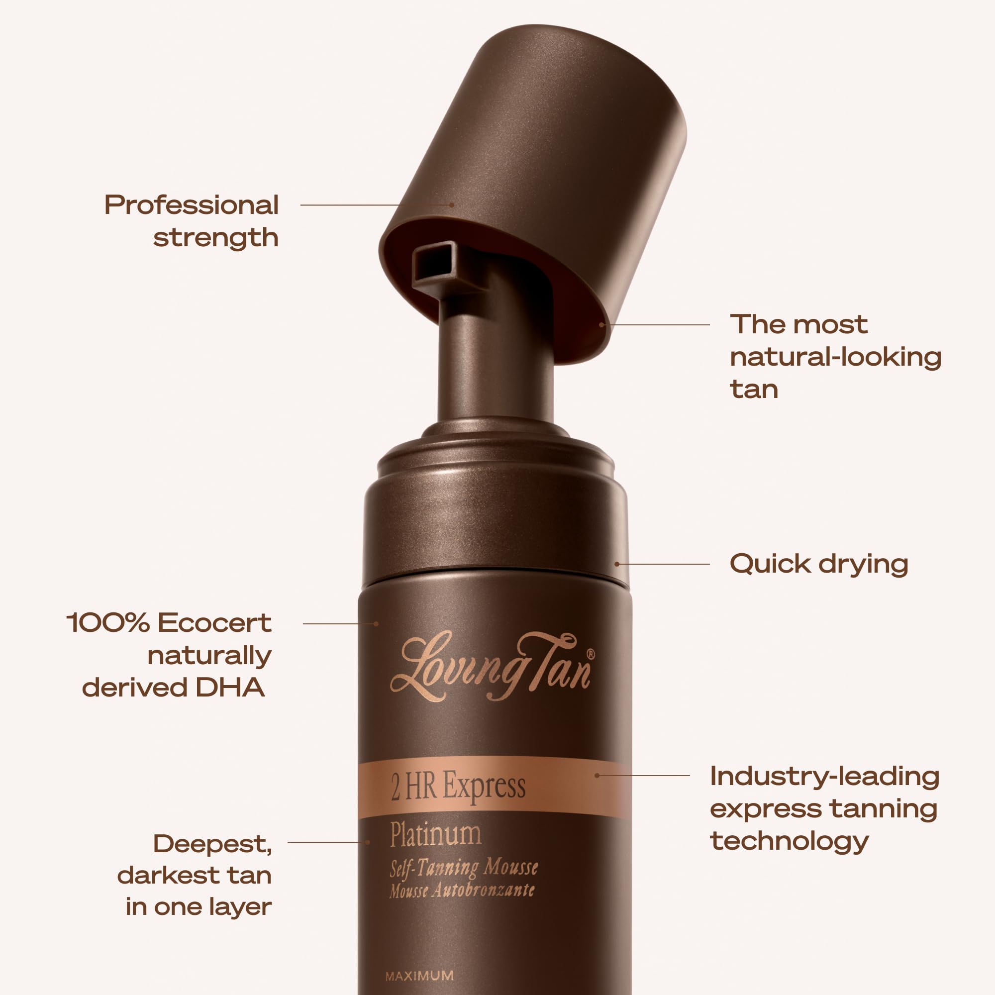 Loving Tan self-tan with streak-free application.