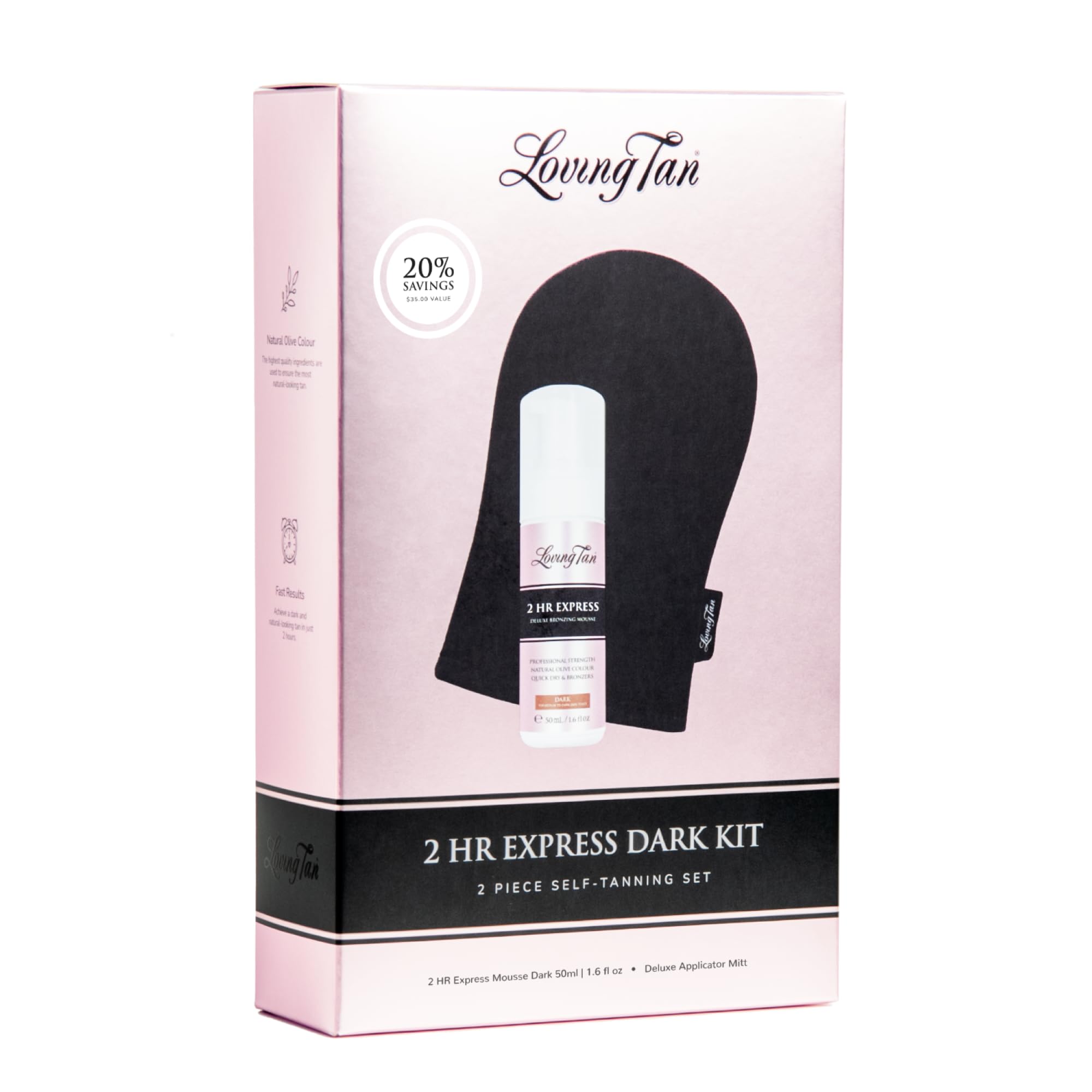 Loving Tan quick-drying formula minimizes wait time after application.