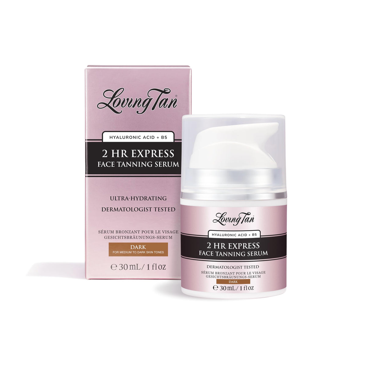 Loving Tan 2hr Express Face Tanner bottle for ultra-hydration and a natural glow