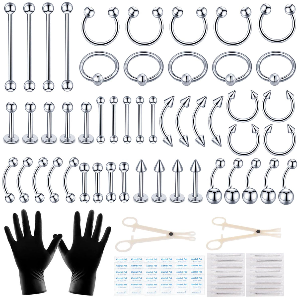 LÓYAL BOOK kit de perforación con joyería para varias perforaciones