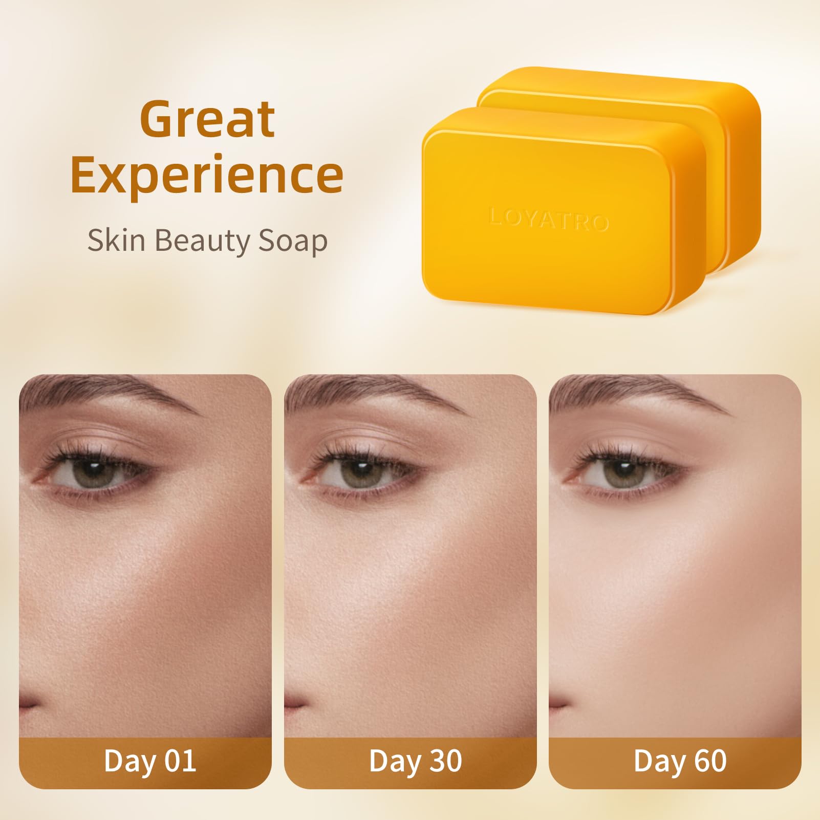 Close-up of LOYATRO soap texture with creamy foam for gentle cleansing