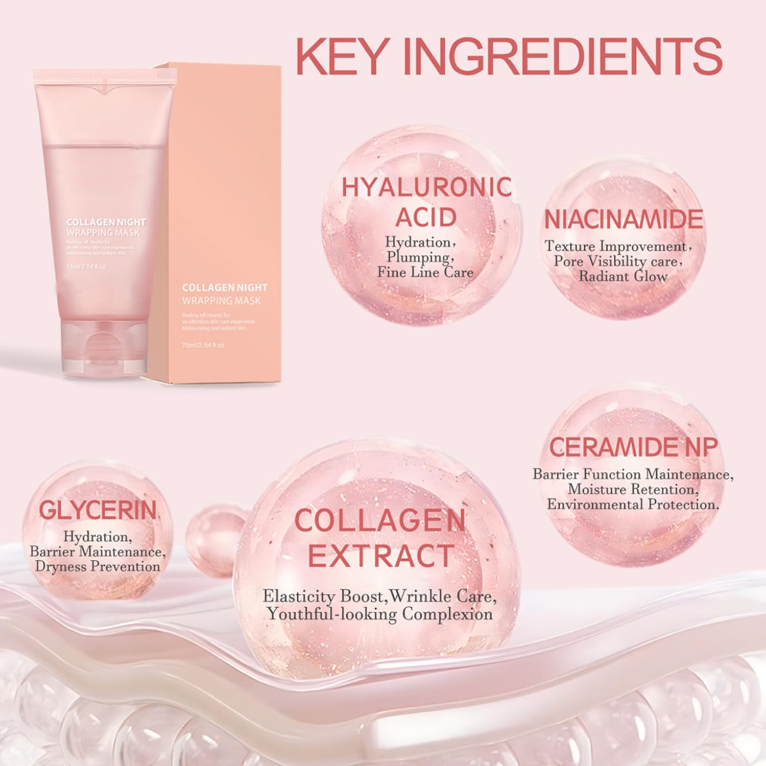 LOYOTICE Collagen: envase de 75 ml con brocha incluida para facilitar la aplicación