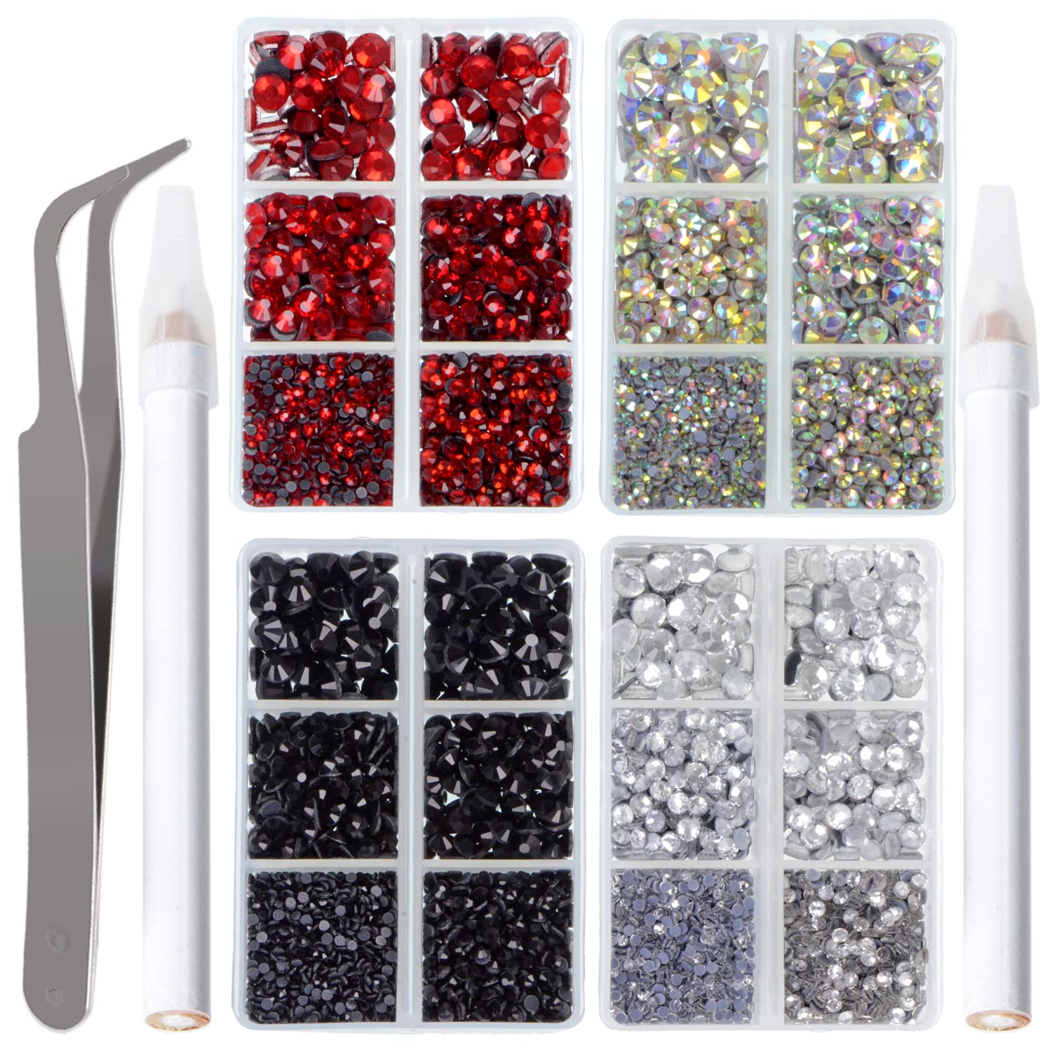 Piedras LPBeads hotfix cristal claro brillantes para manualidades y ropa.