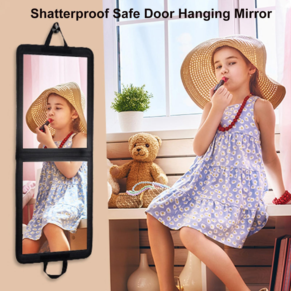 LPHUMEX lightweight mirror with handle and strap allows easy hanging anywhere.