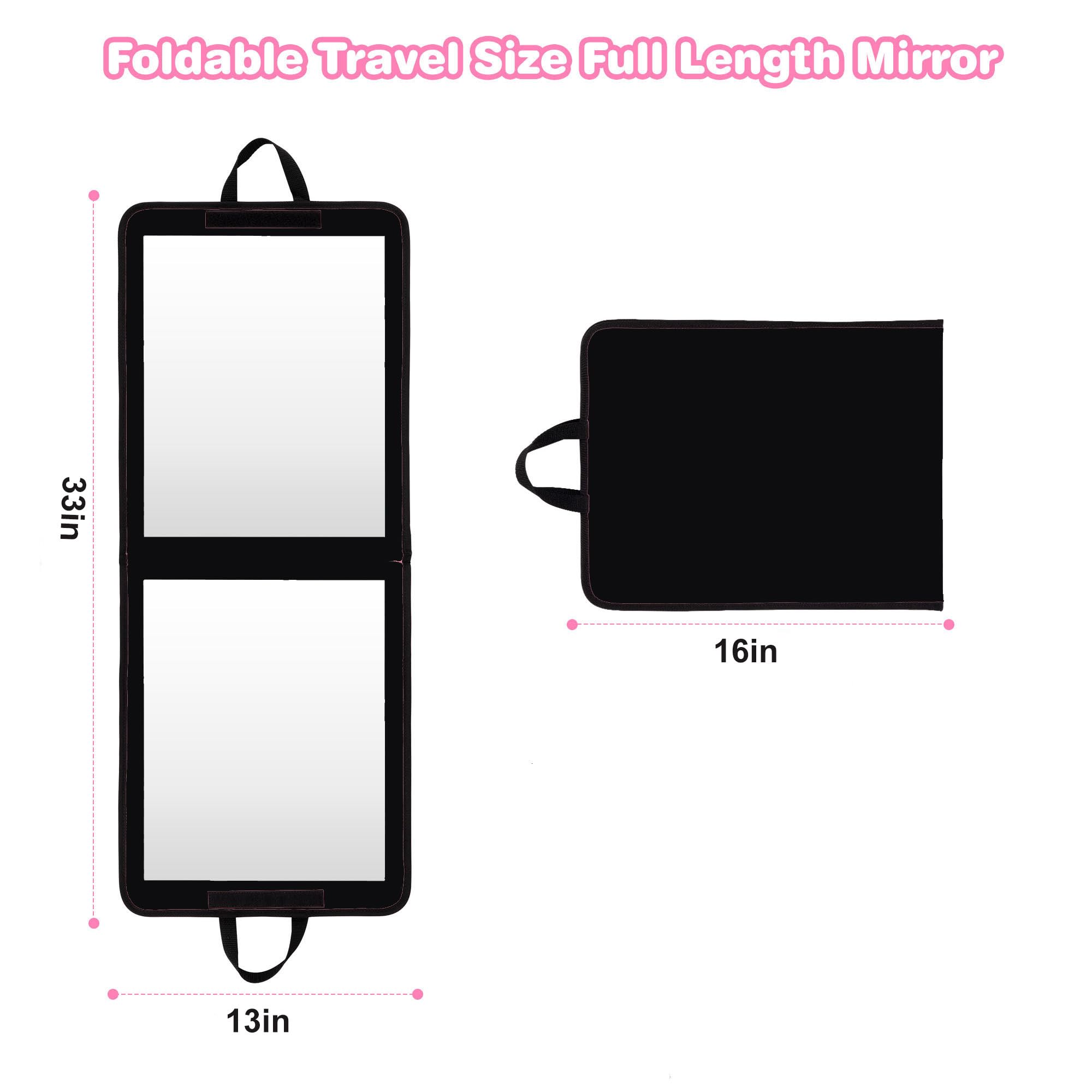 LPHUMEX travel mirror with hanging handle for easy camping setup.