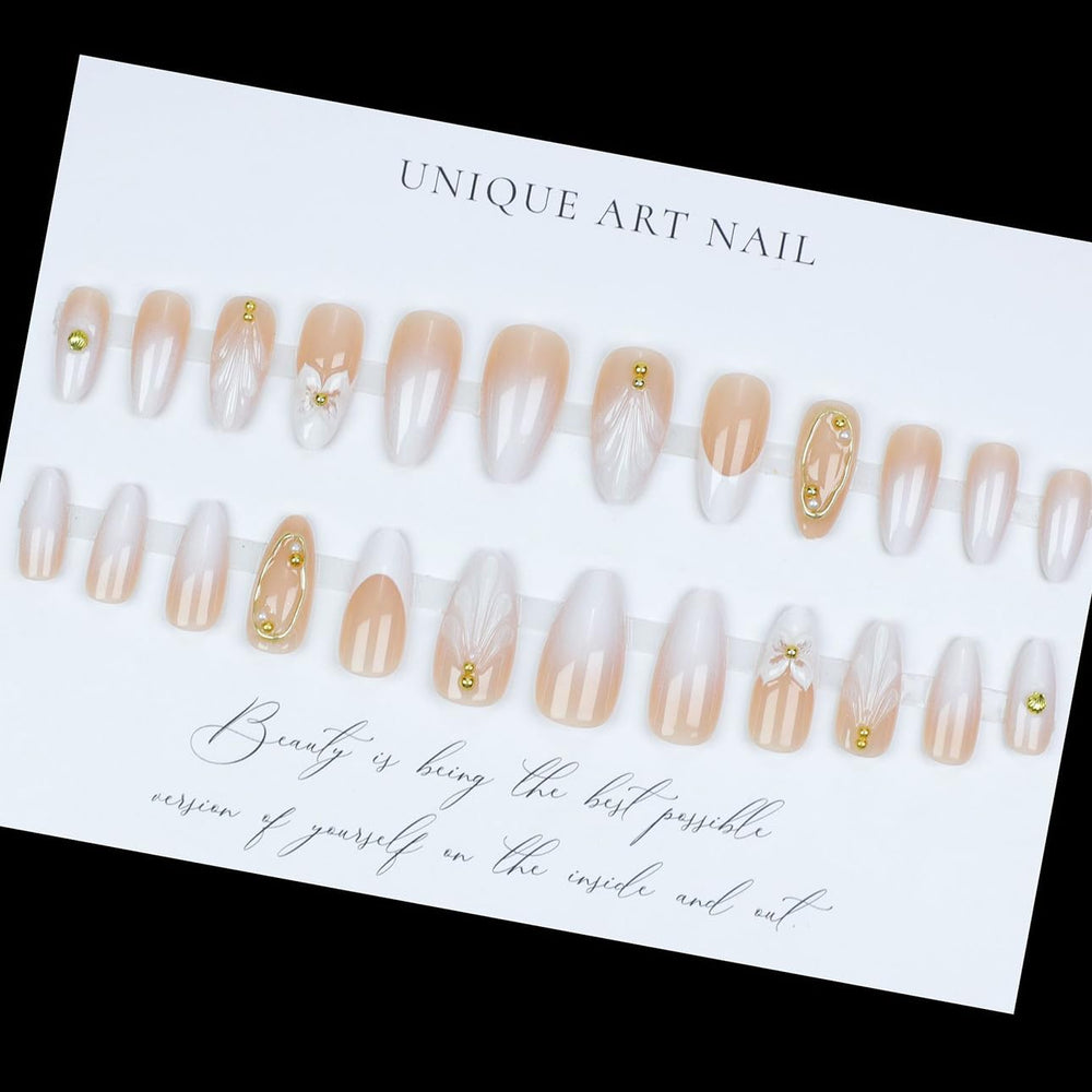 LPOODDNU 24pcs nail-kit box with adhesive tabs for quick at-home application.