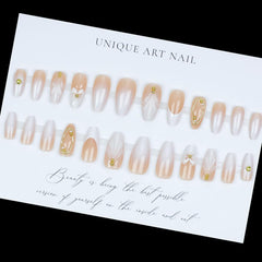 LPOODDNU 24pcs nail-kit box with adhesive tabs for quick at-home application.