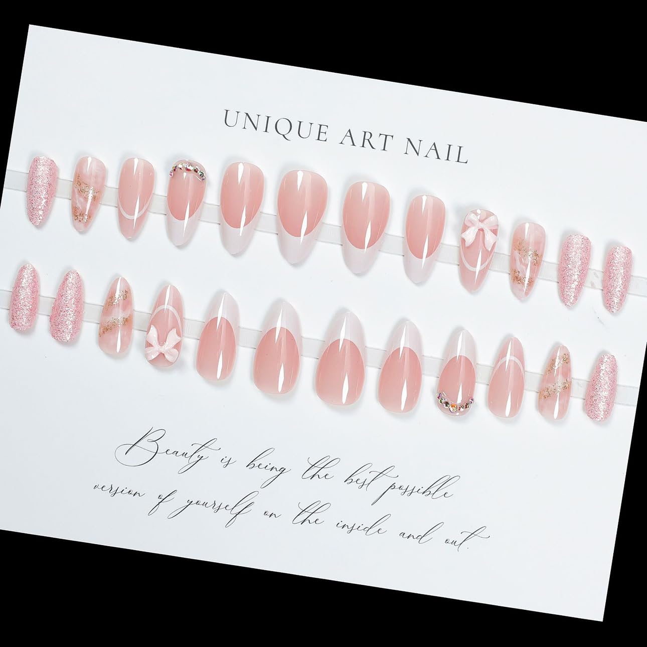 LPOODDNU 3D bow diamond glitter nails for special occasions