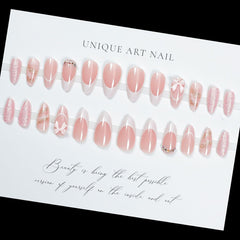 LPOODDNU 3D bow diamond glitter nails for special occasions