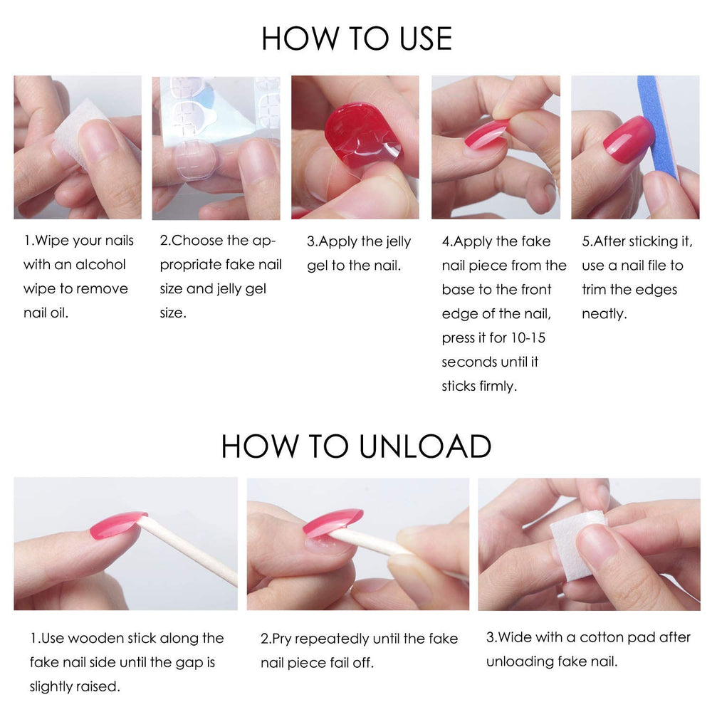 LPOODDNU jelly glue tabs enable quick, mess-free at-home manicure