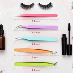 LQOQA slim-grip eyelash tweezer provides a firm hold for delicate lash work
