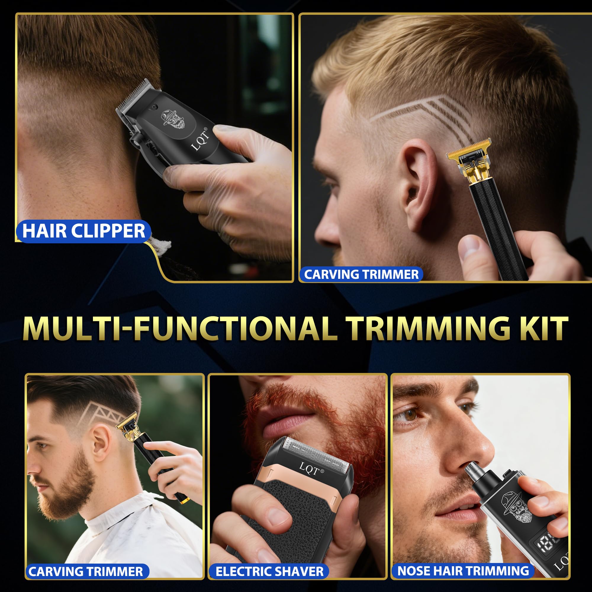 LQT haircutting comb aids even cutting and styling at home.