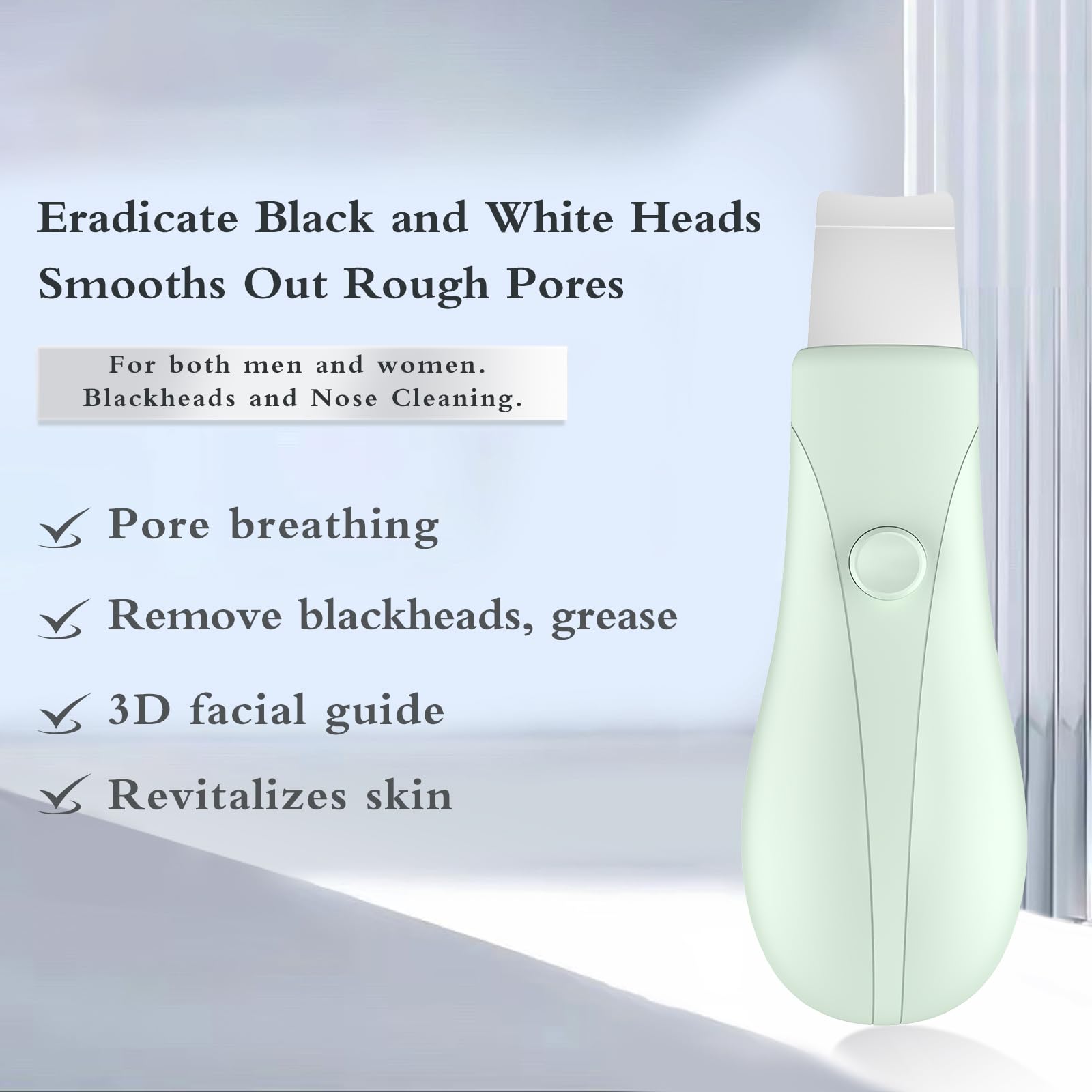 LRUFOB Skin Scrubber in electric mode delivers deeper cleansing for pores.