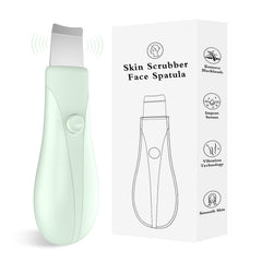 LRUFOB Skin Scrubber Face Spatula demonstrates facial cleansing and pore refreshment.