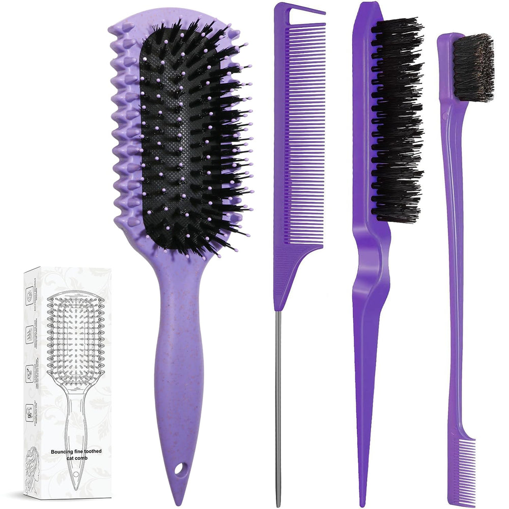 LSKHJT curl-defining brush purple front view for precise styling