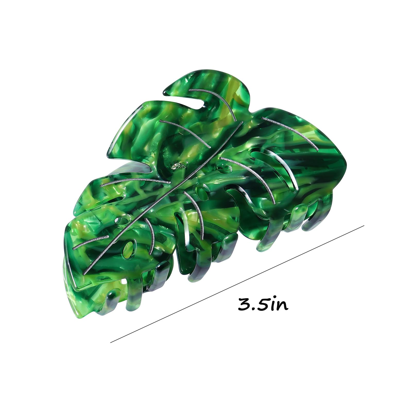 Accesorio de pelo LSVOZ hoja verde para uso diario y arreglos rápidos.