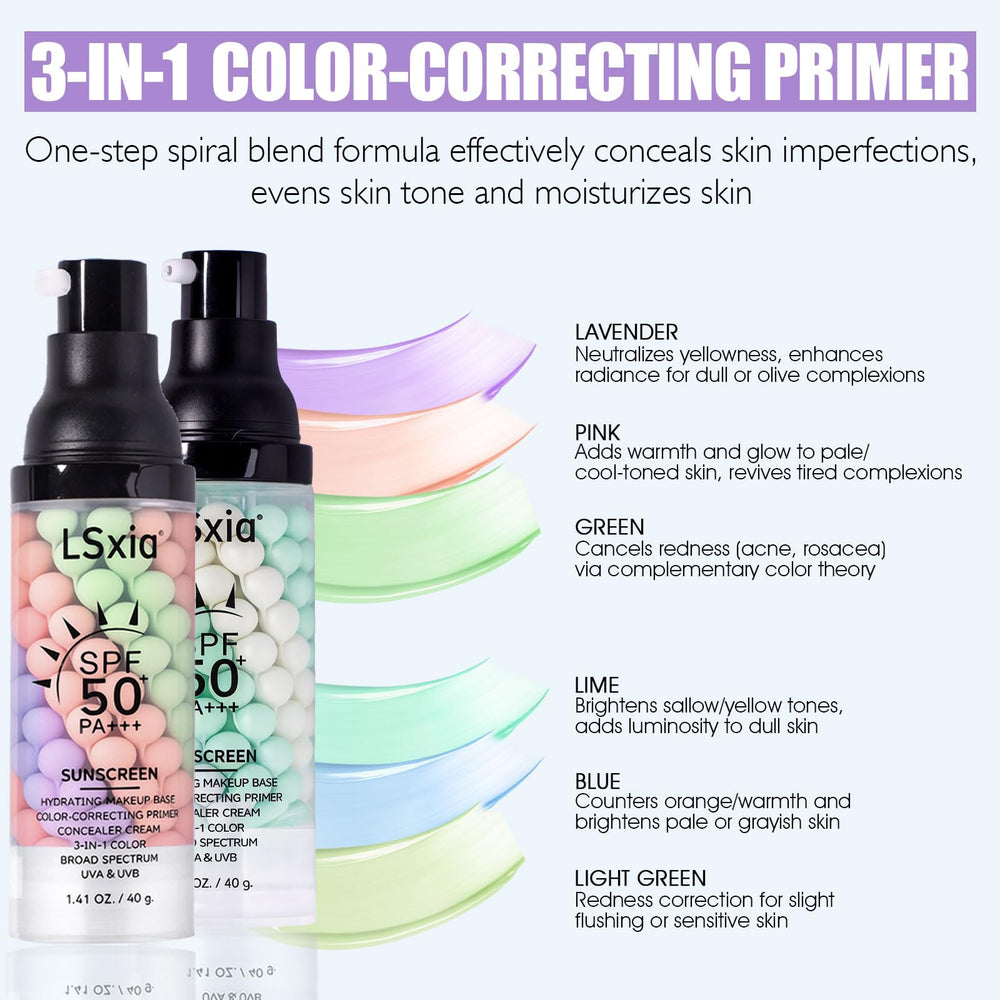 LSxia SPF 50 label emphasizing broad protection for sunny days and active schedules.